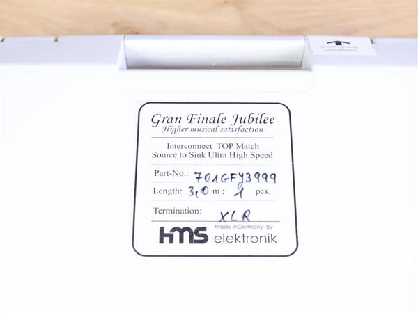 Grote foto hms gran finale jubilee top match high end audio interconnects xlr 3 0 metre audio tv en foto onderdelen en accessoires
