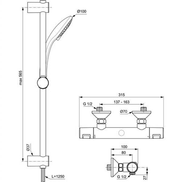 Grote foto ideal standard ceratherm t25 doe het zelf en verbouw sanitair