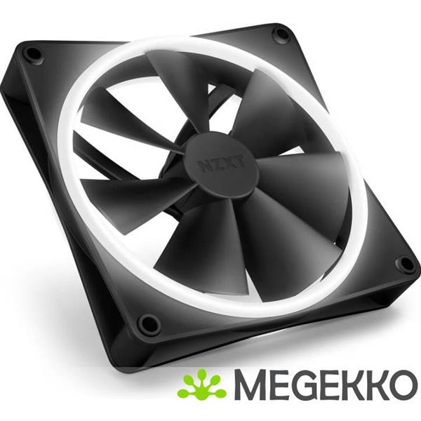 Grote foto nzxt f140 rgb duo 140mm rgb fan single black computers en software overige computers en software