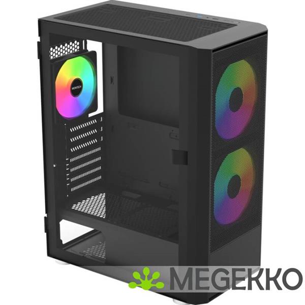 Grote foto montech x2 plus midi tower zwart computers en software behuizingen en kasten