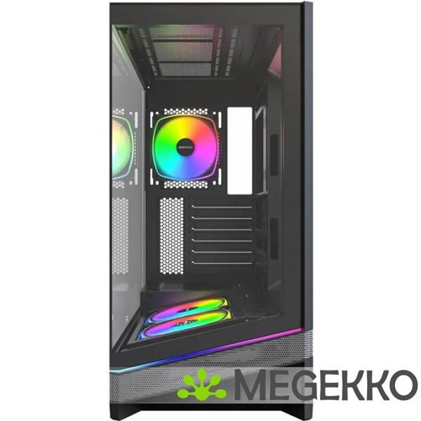 Grote foto montech sky 3 midi tower zwart computers en software behuizingen en kasten