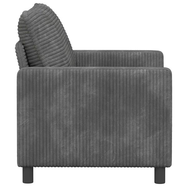 Grote foto vidaxl bank lichtgrijs 126 x 81 x 87 5 cm polyester huis en inrichting bankstellen