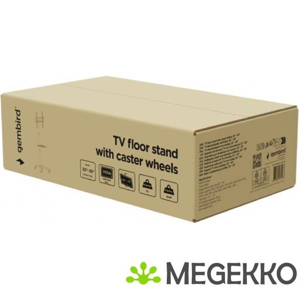 Grote foto gembird tvs 55t 03 w tv bevestiging 139 7 cm 55 wit computers en software overige computers en software