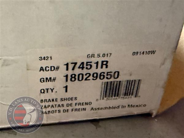 Grote foto acdelco remschoenen gm 18029650 nieuw nos auto onderdelen overige auto onderdelen