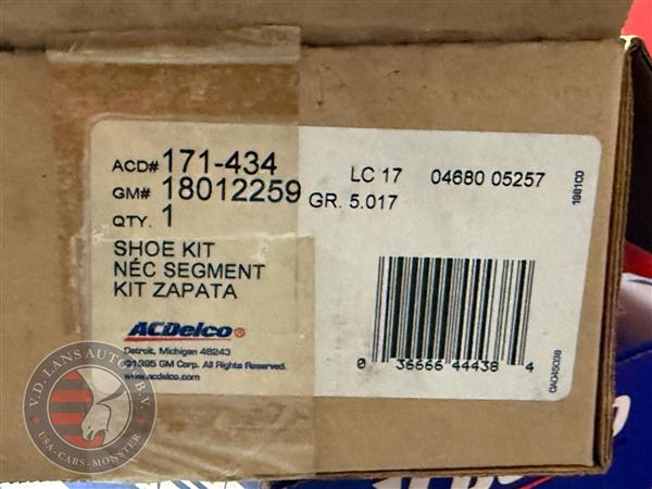 Grote foto acdelco remschoenen gm 18012259 nieuw nos auto onderdelen overige auto onderdelen