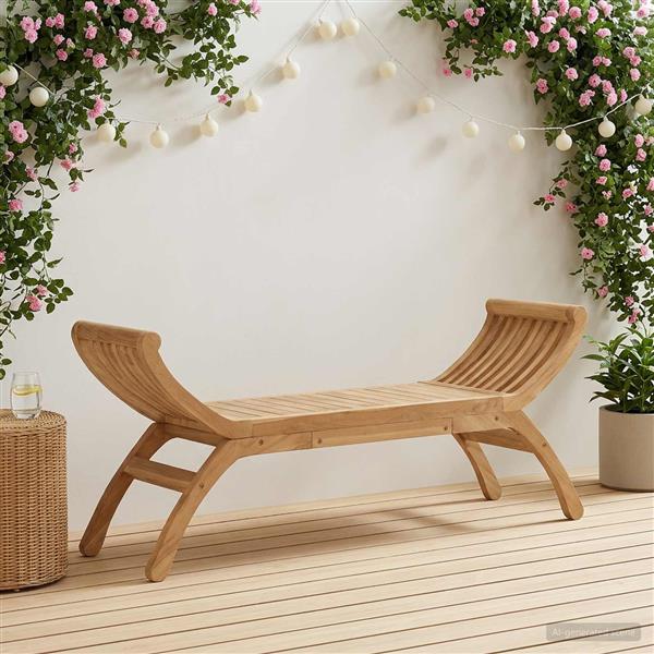 Grote foto vidaxl tuinbank 2 aantal zitplaatsen 126 cm massief teakhout naturel tuin en terras tuinmeubelen