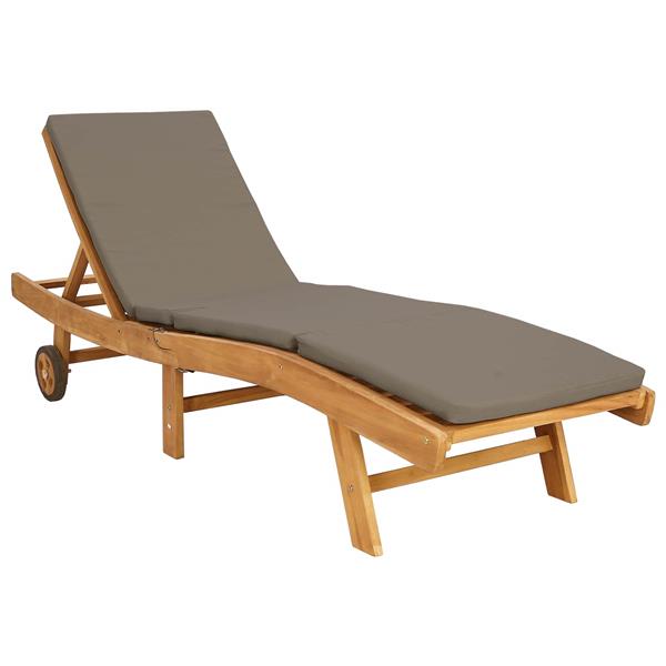 Grote foto vidaxl ligstoel bruin en taupe polyester tuin en terras tuinmeubelen
