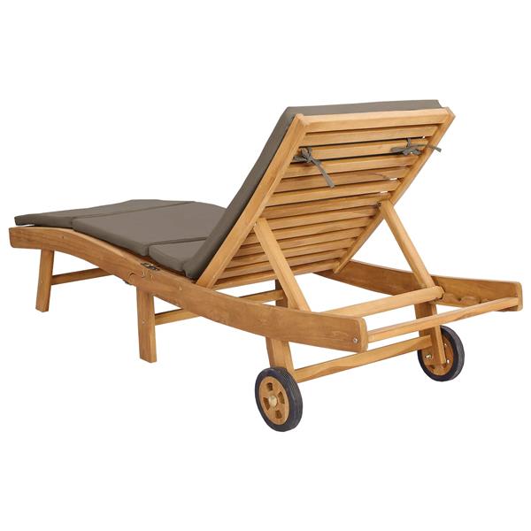 Grote foto vidaxl ligstoel bruin en taupe polyester tuin en terras tuinmeubelen