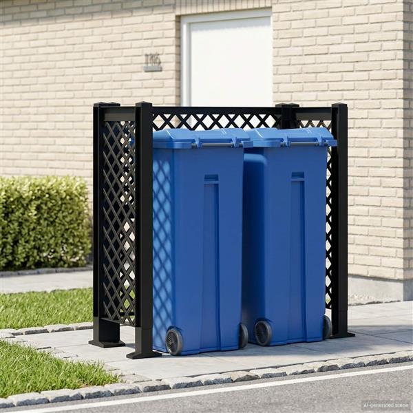 Grote foto vidaxl vuilnisbak trellis antracietkleurig 123 x 47 x 114 cm pp tuin en terras overige tuin en terras