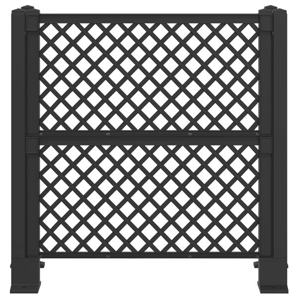 Grote foto vidaxl vuilnisbak trellis antracietkleurig 123 x 47 x 114 cm pp tuin en terras overige tuin en terras