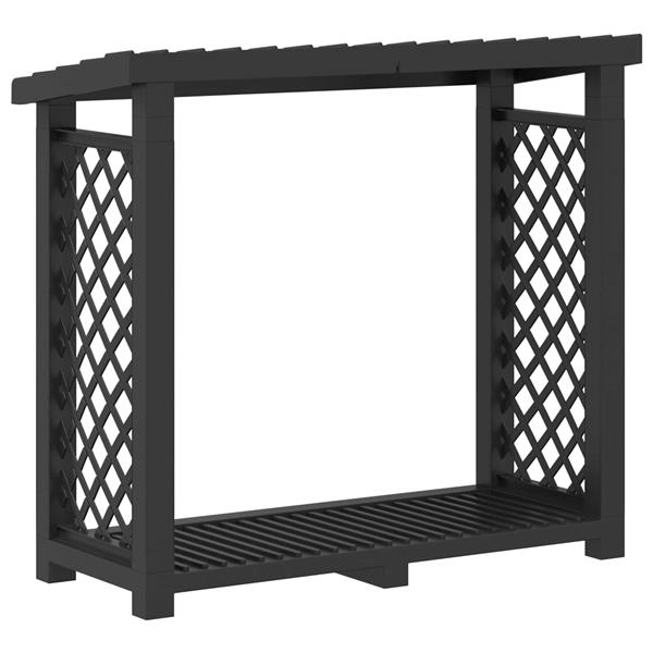 Grote foto vidaxl brandhoutrek antracietkleurig 114 x 46 x 101 cm pp tuin en terras overige tuin en terras