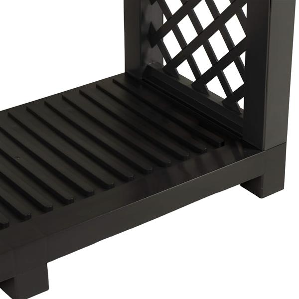 Grote foto vidaxl brandhoutrek antracietkleurig 114 x 46 x 101 cm pp tuin en terras overige tuin en terras