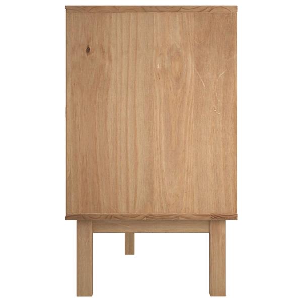 Grote foto vidaxl dressoir otta zwart 113 5 x 43 x 73 cm massief grenenhout huis en inrichting overige