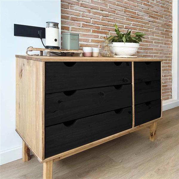 Grote foto vidaxl ladenkast otta zwart 111 x 43 x 73 5 cm massief grenenhout kinderen en baby complete kinderkamers