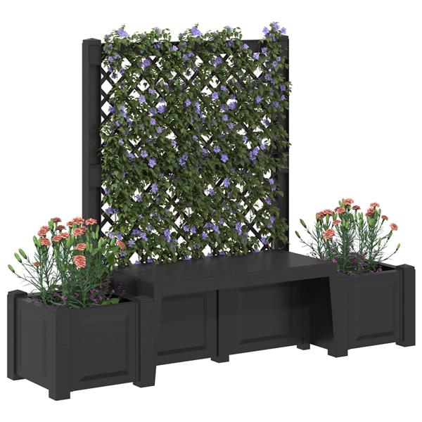 Grote foto vidaxl tuinstoel kopenhagen antracietkleurig 173 x 49 x 135 5 cm pp tuin en terras overige tuin en terras