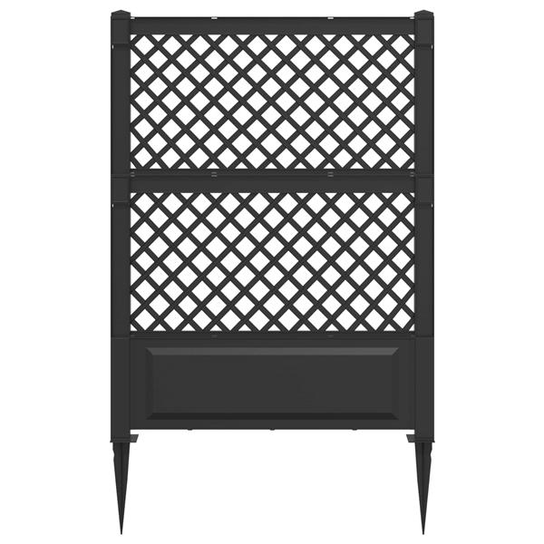 Grote foto vidaxl trellis met spike antracietkleurig 99 x 6 x 165 cm pp tuin en terras overige tuin en terras