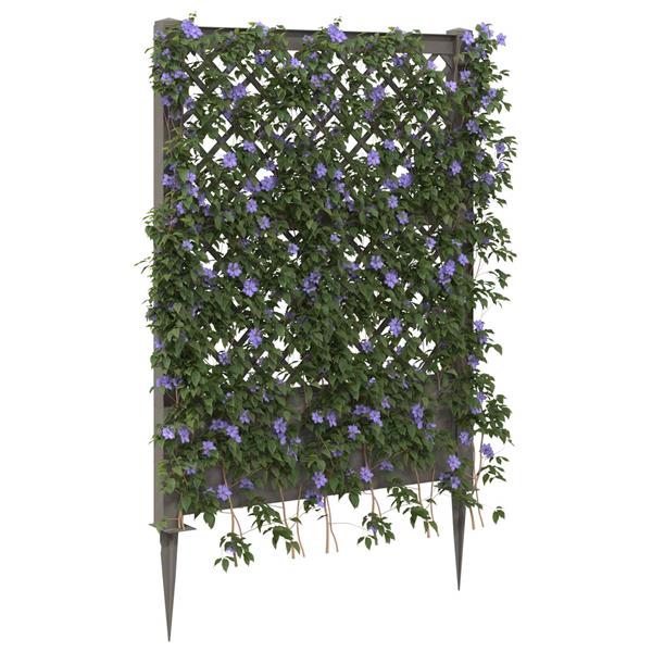 Grote foto vidaxl trellis met spike grijs 99 x 6 x 165 cm pp tuin en terras overige tuin en terras