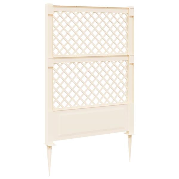 Grote foto vidaxl trellis met spike wit 99 x 6 x 165 cm pp tuin en terras overige tuin en terras