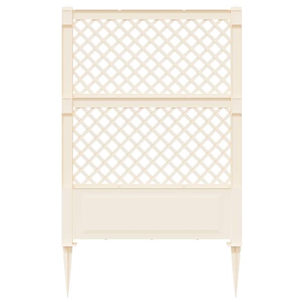 Grote foto vidaxl trellis met spike wit 99 x 6 x 165 cm pp tuin en terras overige tuin en terras
