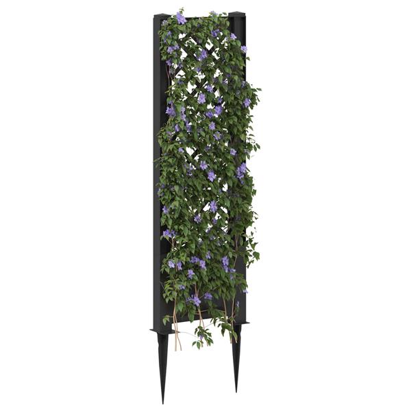 Grote foto vidaxl trellis met spike antracietkleurig 43 x 6 x 165 cm pp tuin en terras overige tuin en terras