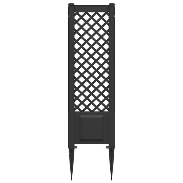 Grote foto vidaxl trellis met spike antracietkleurig 43 x 6 x 165 cm pp tuin en terras overige tuin en terras