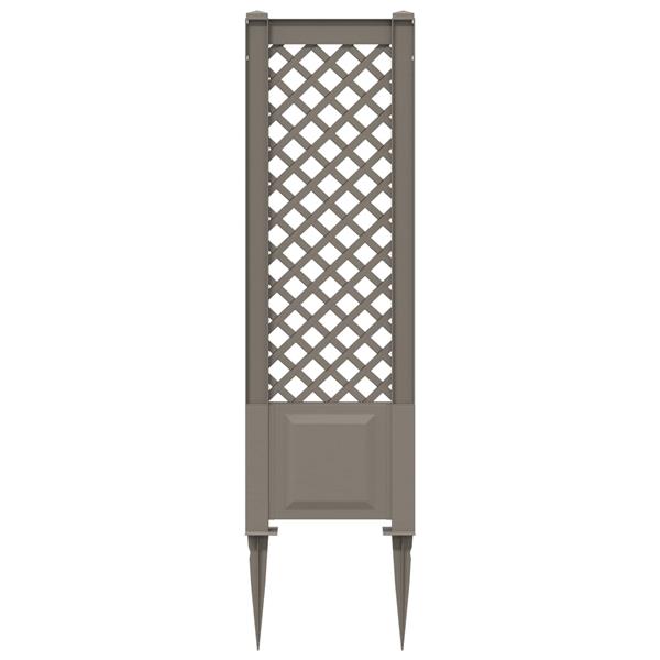 Grote foto vidaxl trellis met spike grijs 43 x 6 x 165 cm pp tuin en terras overige tuin en terras