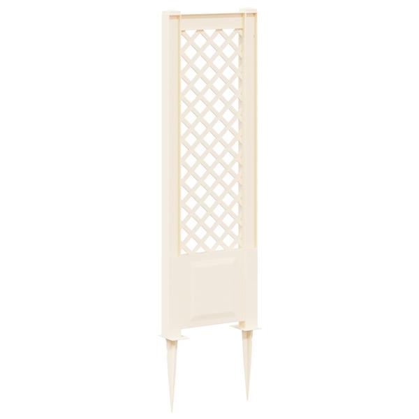 Grote foto vidaxl trellis met spike wit 43 x 6 x 165 cm pp tuin en terras overige tuin en terras