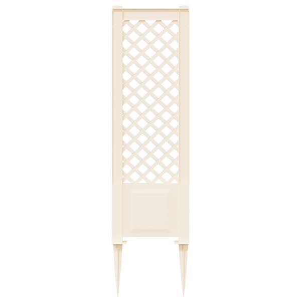 Grote foto vidaxl trellis met spike wit 43 x 6 x 165 cm pp tuin en terras overige tuin en terras