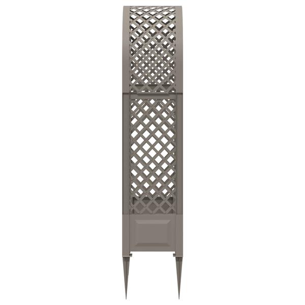 Grote foto vidaxl rozenboog met stekels grijs 97 x 43 x 218 cm pp tuin en terras overige tuin en terras