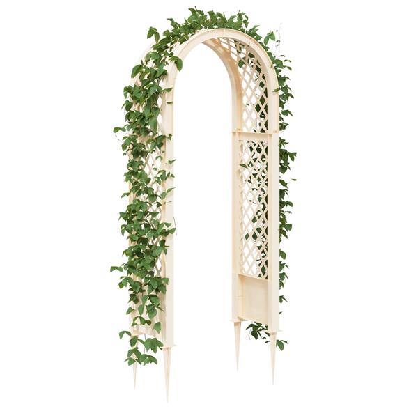 Grote foto vidaxl rozenboog met stekels wit 97 x 43 x 218 cm pp tuin en terras overige tuin en terras
