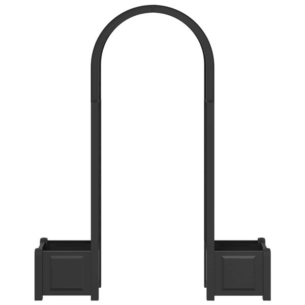 Grote foto vidaxl rozenboog met planter antracietkleurig 168 5 x 43 x 207 cm pp tuin en terras overige tuin en terras