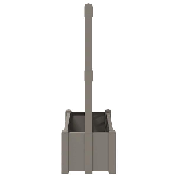 Grote foto vidaxl grote planter met trellis grijs 99 5 x 43 x 133 5 pp tuin en terras overige tuin en terras