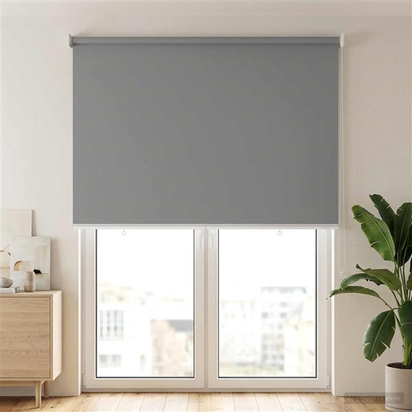 Grote foto vidaxl rolgordijn uv bescherming lichtgrijs 140 x 230 cm polyester huis en inrichting gordijnen en lamellen