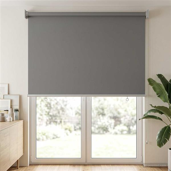 Grote foto vidaxl rolgordijn uv bescherming lichtgrijs 60 x 230 cm polyester huis en inrichting gordijnen en lamellen