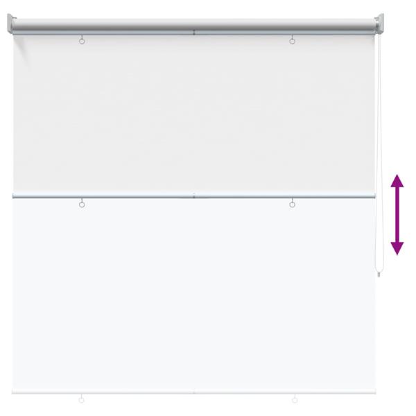 Grote foto vidaxl rolgordijn uv bescherming wit 140 x 230 cm polyester huis en inrichting gordijnen en lamellen