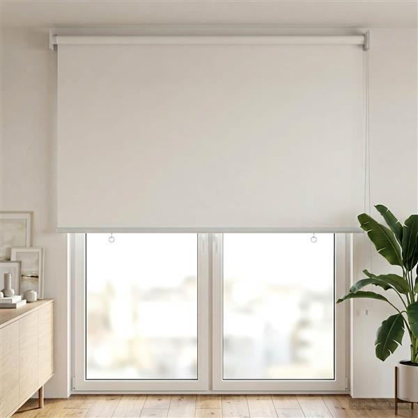 Grote foto vidaxl rolgordijn uv bescherming wit 60 x 230 cm polyester huis en inrichting gordijnen en lamellen