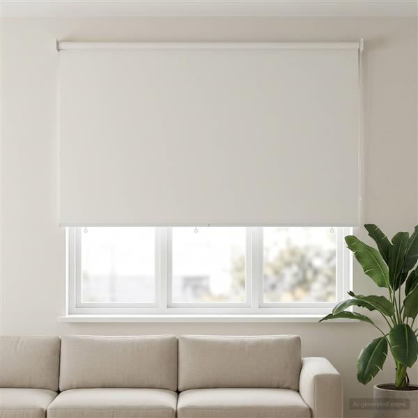 Grote foto vidaxl rolgordijn uv bescherming wit 160 x 140 cm polyester huis en inrichting gordijnen en lamellen