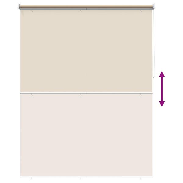 Grote foto vidaxl rolgordijn uv bescherming beige 200 x 140 cm polyester huis en inrichting gordijnen en lamellen