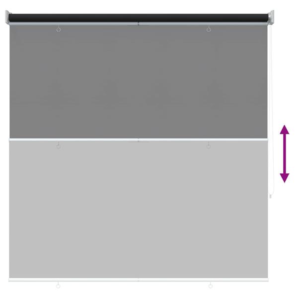 Grote foto vidaxl rolgordijn uv bescherming antracietkleurig 100 x 230 cm huis en inrichting gordijnen en lamellen