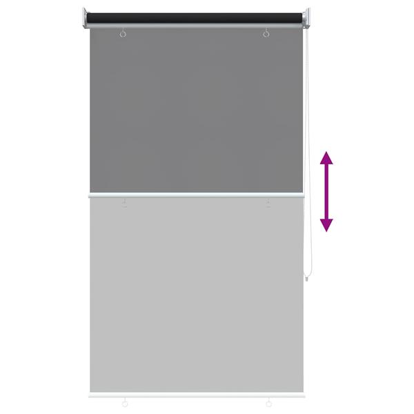 Grote foto vidaxl rolgordijn uv bescherming antracietkleurig 60 x 230 cm huis en inrichting gordijnen en lamellen
