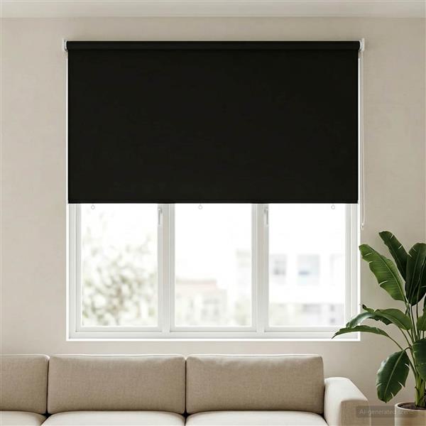 Grote foto vidaxl rolgordijn uv bescherming antracietkleurig 180 x 140 cm huis en inrichting gordijnen en lamellen