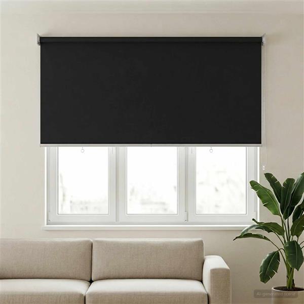 Grote foto vidaxl rolgordijn uv bescherming antracietkleurig 120 x 140 cm huis en inrichting gordijnen en lamellen