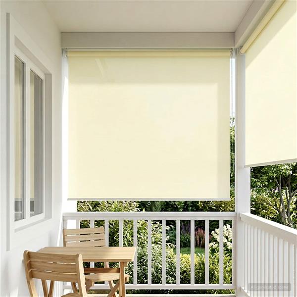 Grote foto vidaxl rolgordijn uv bescherming cr mekleurig 160 x 140 cm polyester huis en inrichting gordijnen en lamellen