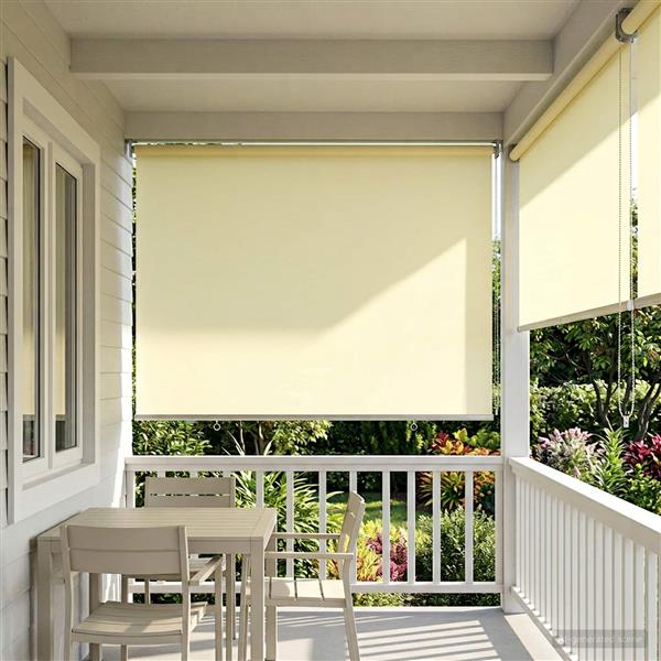 Grote foto vidaxl rolgordijn uv bescherming cr mekleurig 120 x 140 cm polyester huis en inrichting gordijnen en lamellen