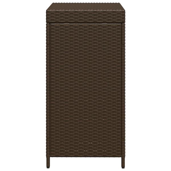 Grote foto vidaxl buiten afvalbak bruin 40 x 40 x 80 cm poly rattan huis en inrichting woningdecoratie