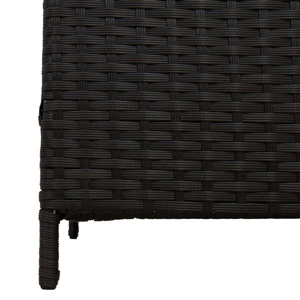Grote foto vidaxl buiten afvalbak zwart 40 x 40 x 80 cm poly rattan huis en inrichting woningdecoratie