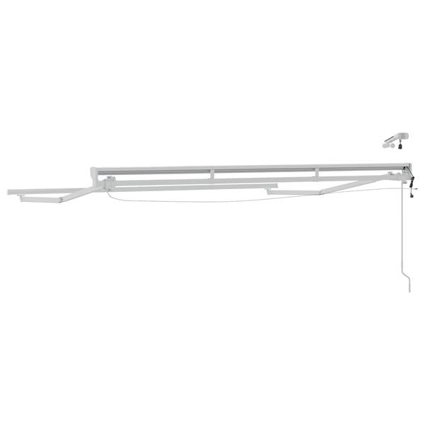 Grote foto vidaxl elektrisch zonnescherm frame met led wit 3 x 2 m aluminium tuin en terras overige tuin en terras