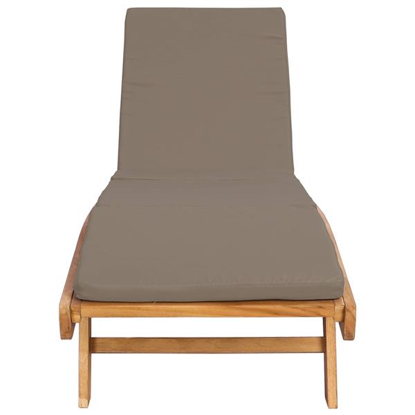 Grote foto vidaxl ligstoel bruin en taupe polyester tuin en terras tuinmeubelen