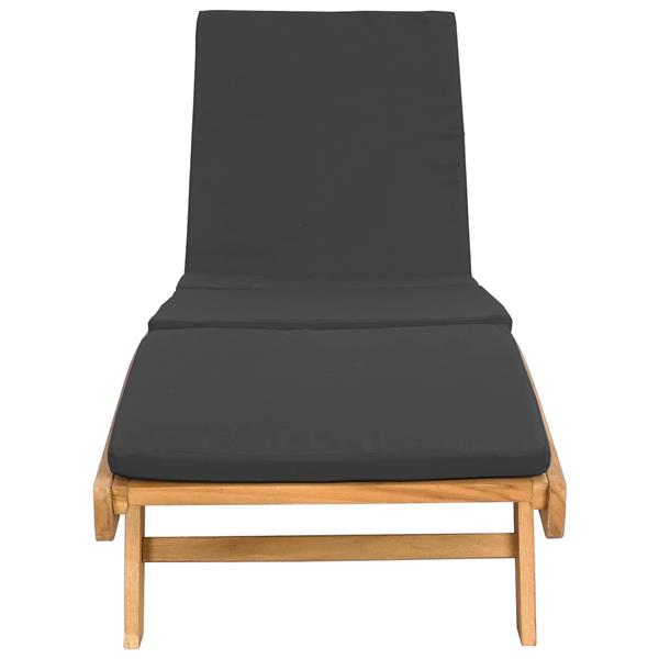 Grote foto vidaxl ligstoel bruin en donkergrijs polyester tuin en terras tuinmeubelen
