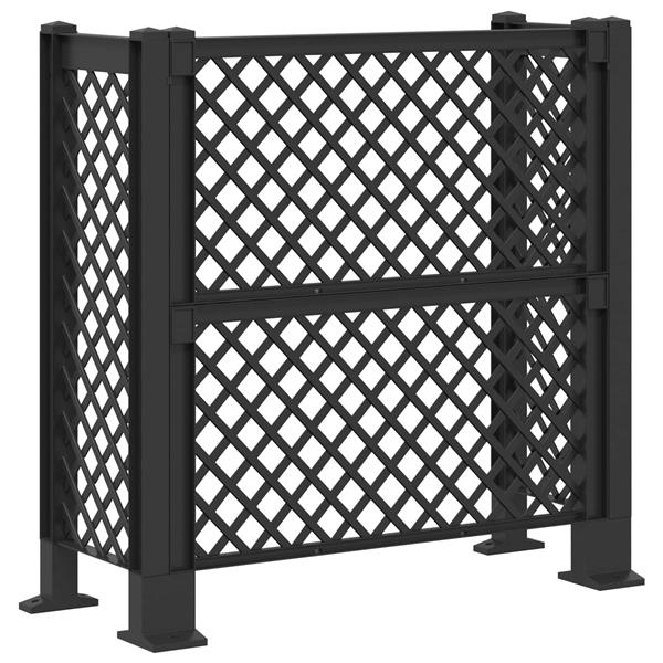 Grote foto vidaxl vuilnisbak trellis antracietkleurig 123 x 47 x 114 cm pp tuin en terras overige tuin en terras